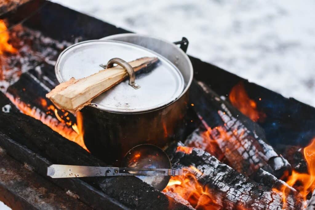 Une cuisson au feu sur braise